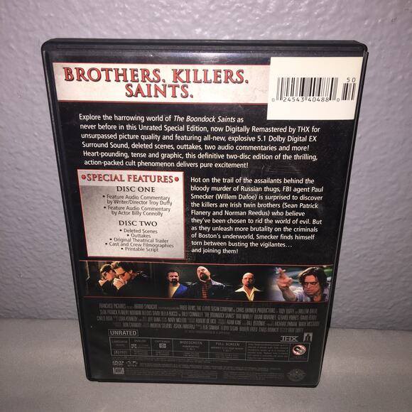 Dvd Case Only The Boondock Saints Unrated Special Edition 20th Century Fox - Picture 2 of 4